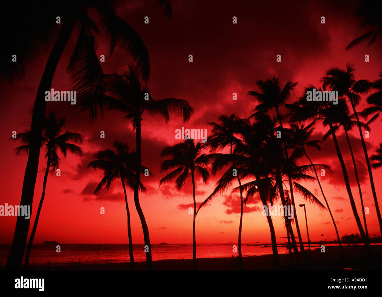 Sunset beach oahu surf hi-res stock photography and images - Alamy
