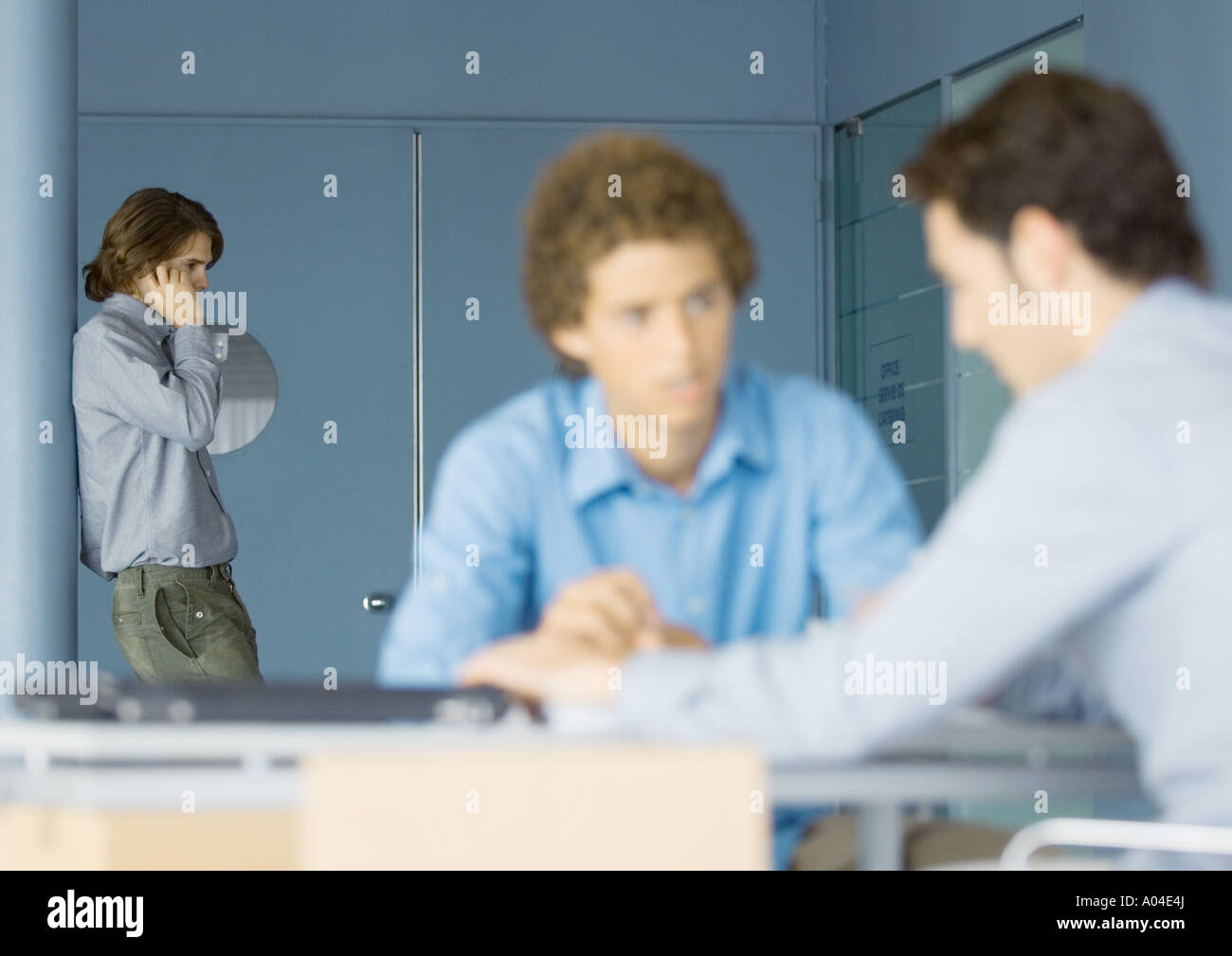 Young businessmen working in office Stock Photo