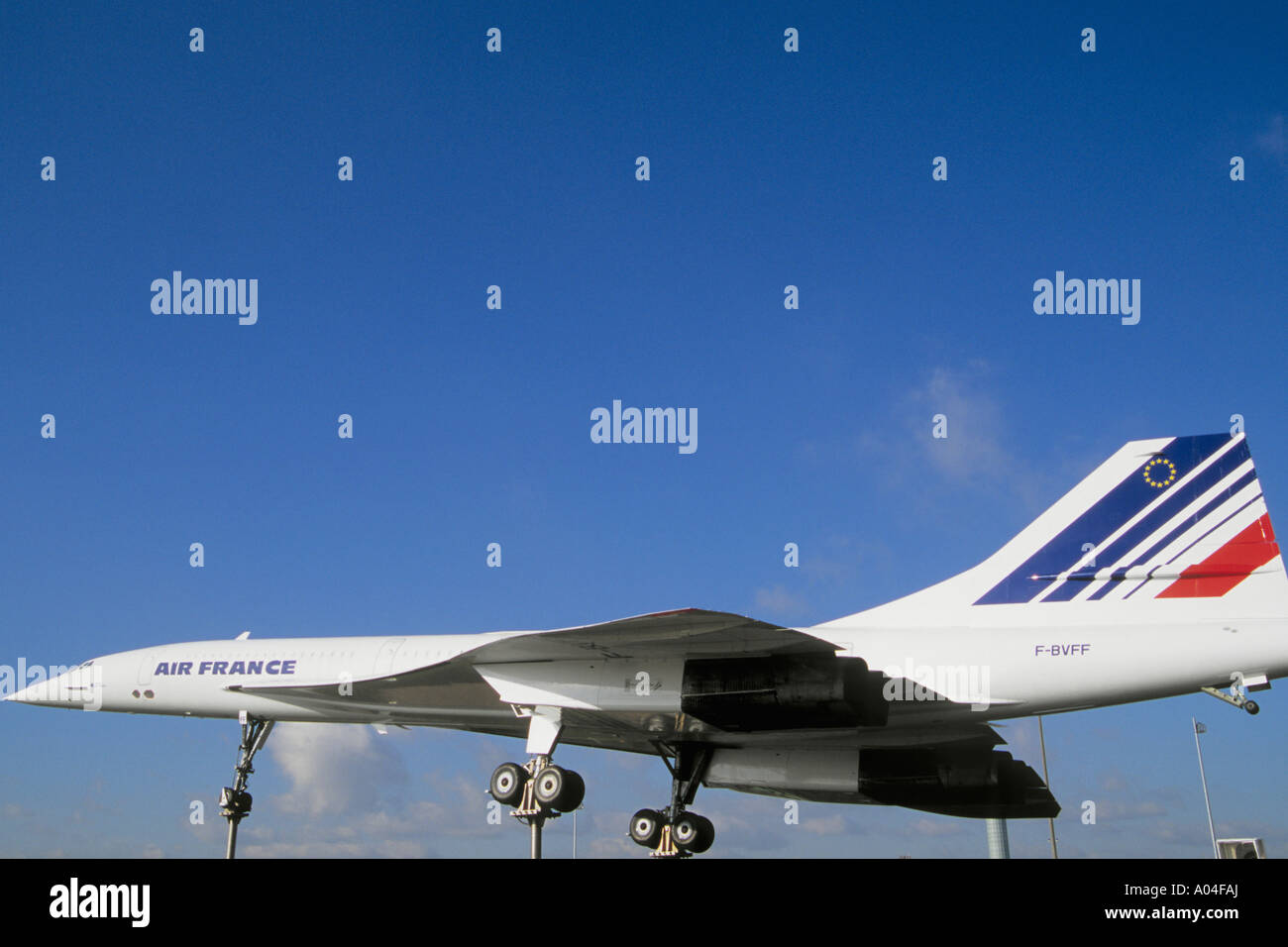 France Paris CDG Airport Concorde supersonic aeroplane Stock Photo