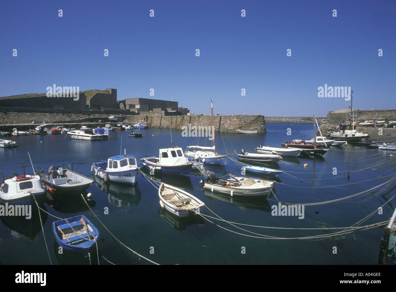 Braye Harbour Alderney Channel Islands UK Stock Photo