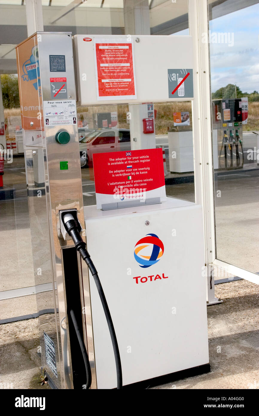 modern french gas station france Stock Photo Alamy