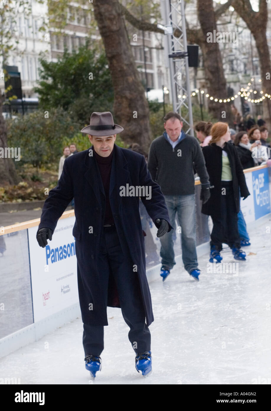 Ice Skating at Natural History Museum South Kensington London, during