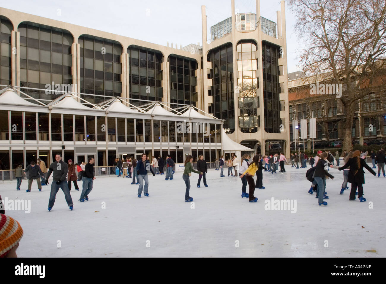 Ice Skating at Natural History Museum South Kensington London, during