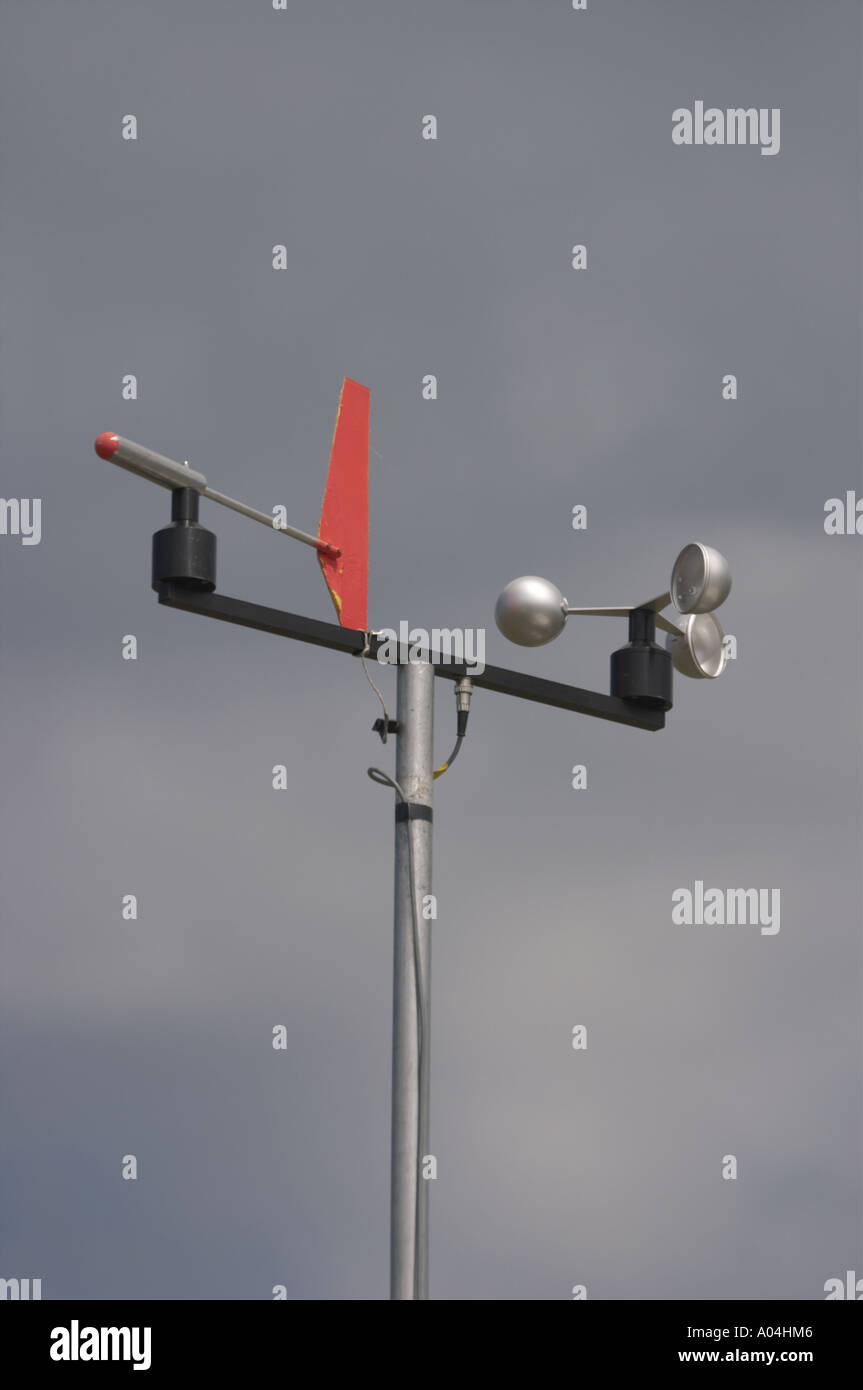 Wind vane and anemometer Stock Photo Alamy