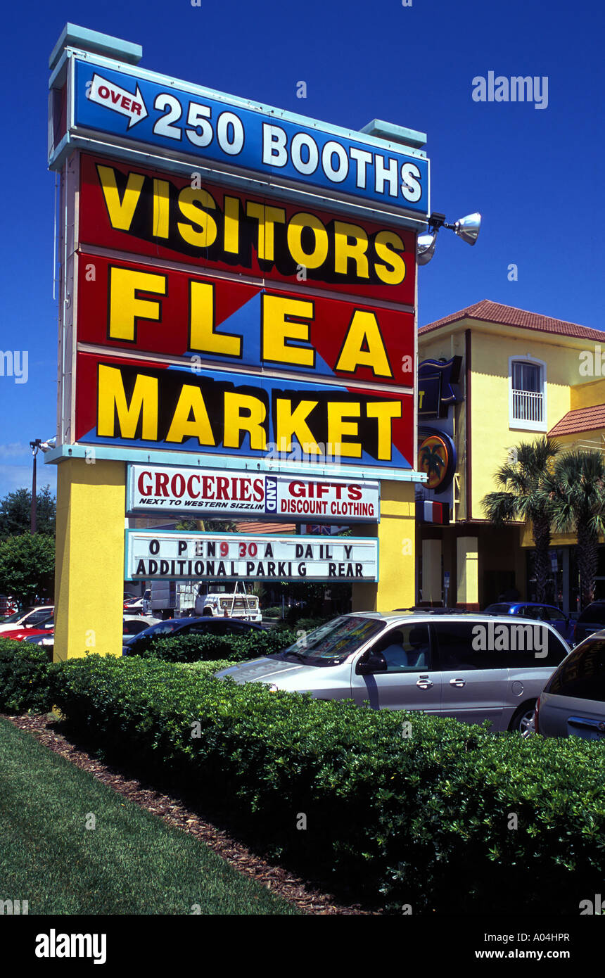 Flea Market sign Orlando Florida Stock Photo Alamy