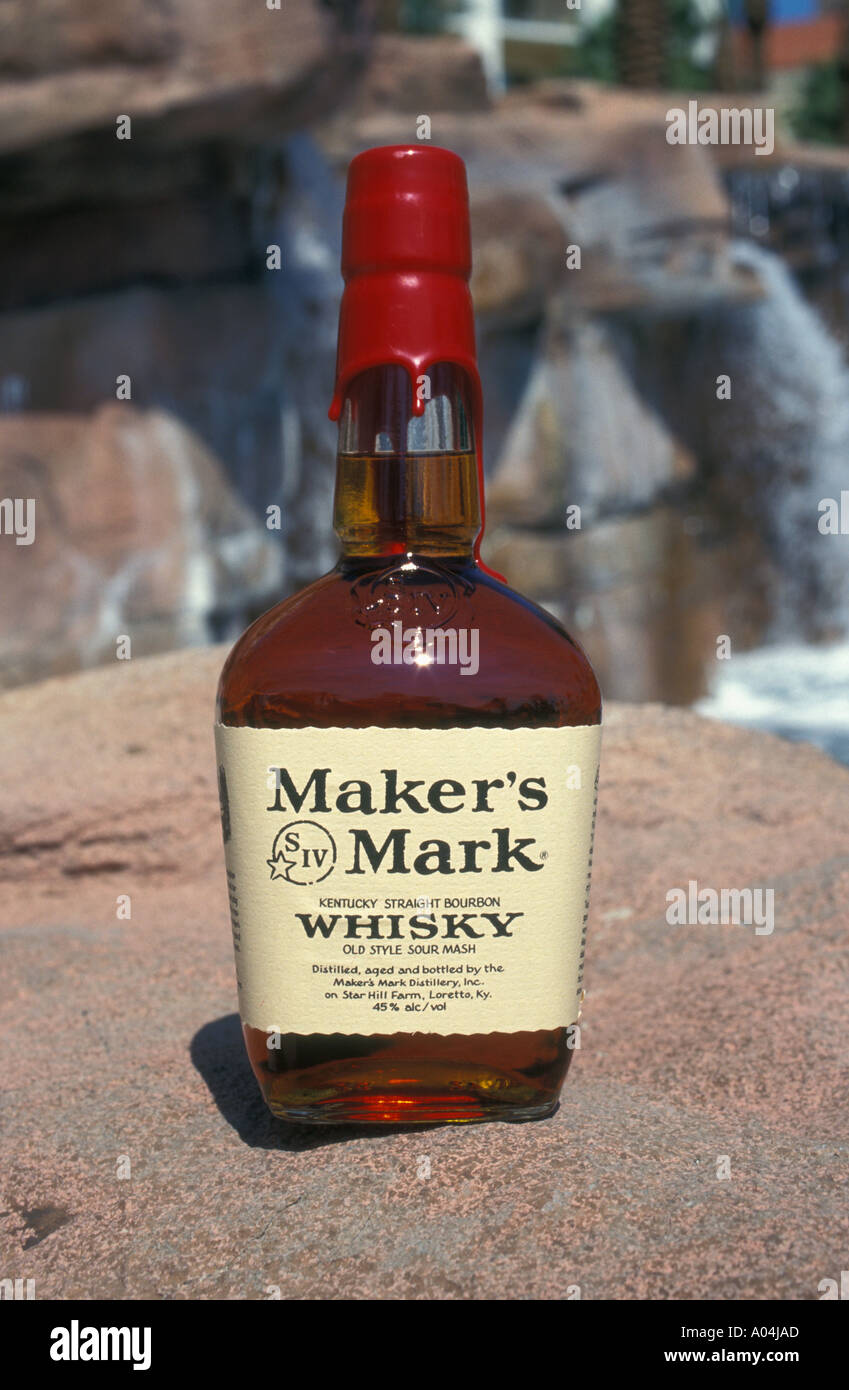 Bourbon bottle Stock Photo
