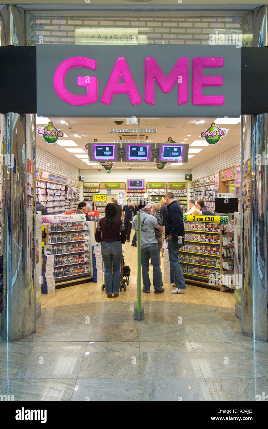 Game store shop Trafford centre UK United Kingdom England Europe GB Great Britain EU European Union Stock Photo