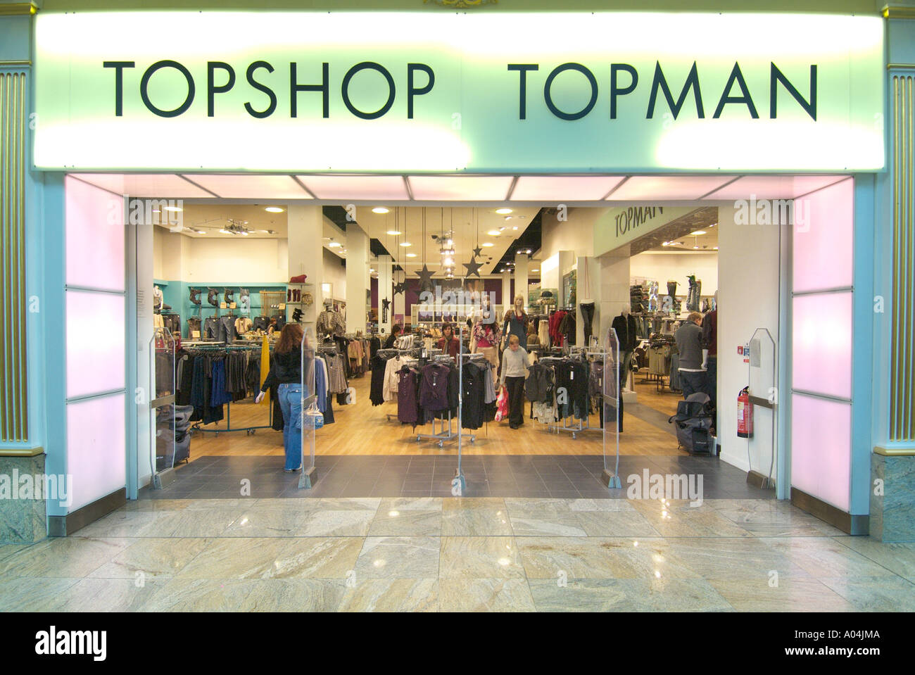 Topshop topman clothing men woman Department store retail Trafford centre  UK United Kingdom England Europe GB Stock Photo - Alamy