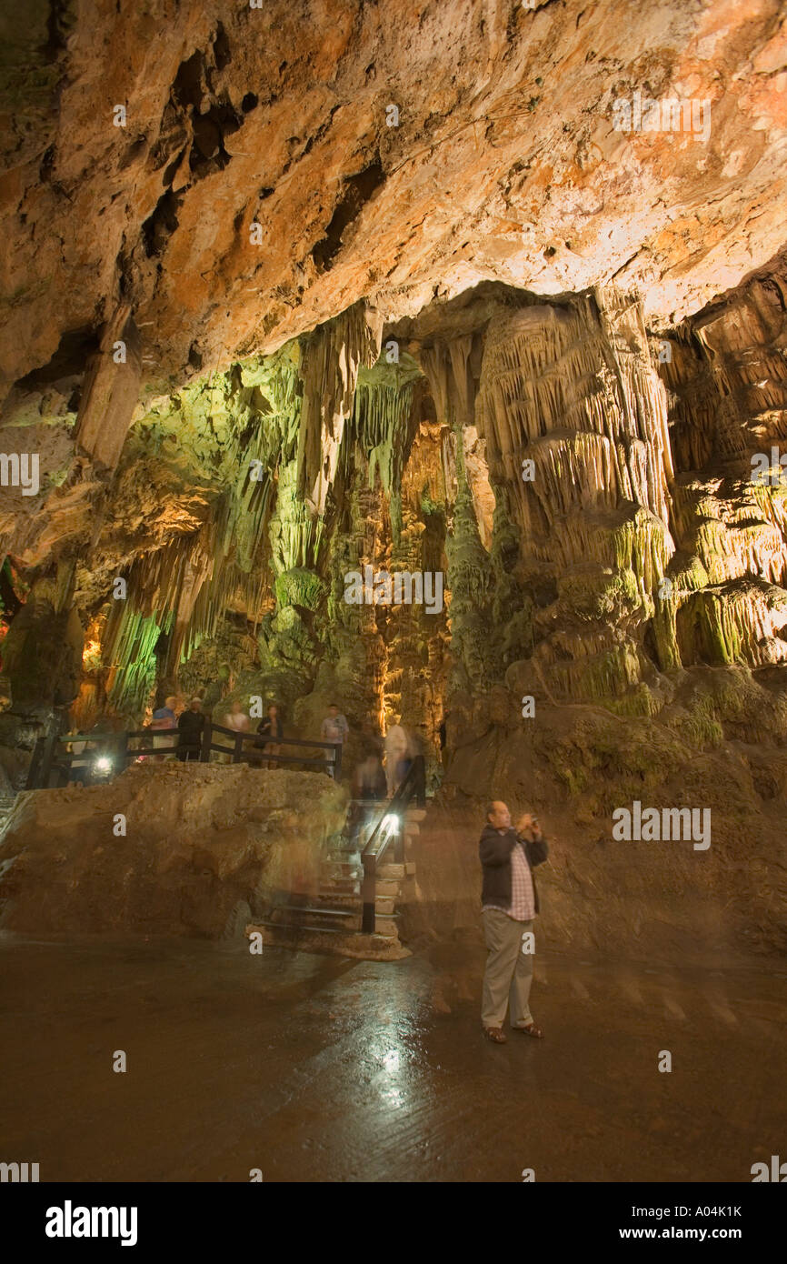 Gibraltar St Michael s cave interior Stock Photo