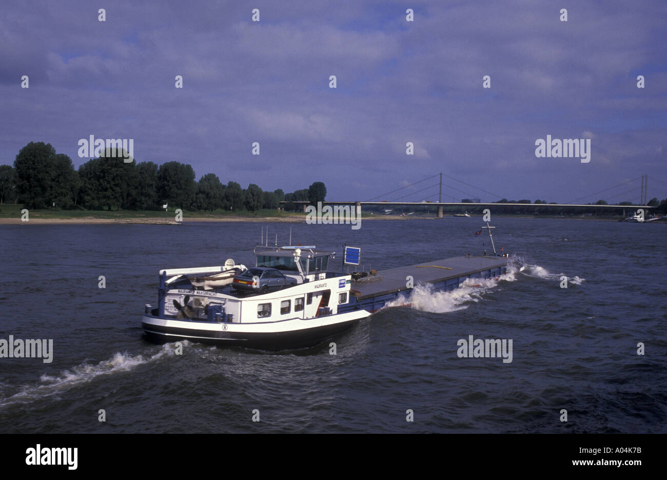 Craft on the River Rhine Germany Stock Photo - Alamy