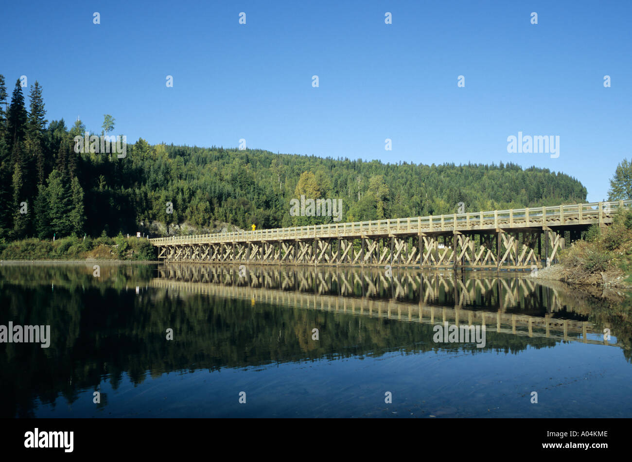 Highway bridge over Quesnel river Likely British Columbia Stock Photo