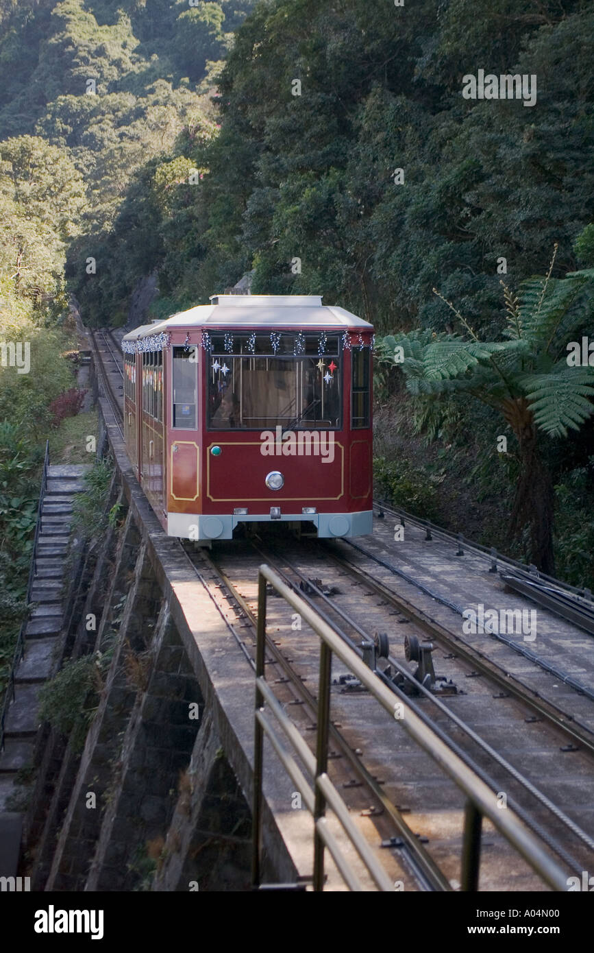 dh Peak Tram funicular cable car VICTORIA PEAK HONG KONG Tram railway