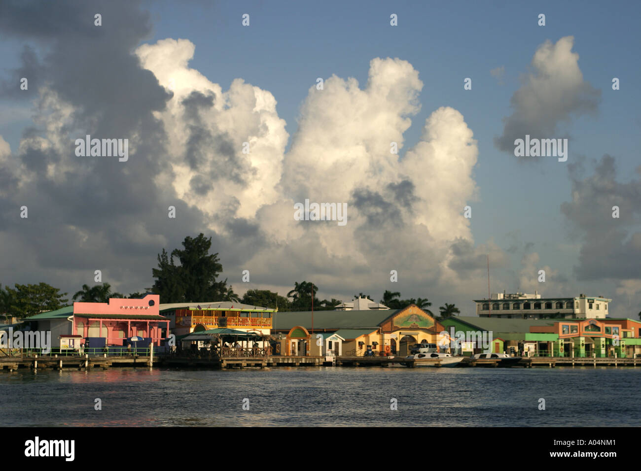 Belize. Belize city waterfront Stock Photo Alamy(00)