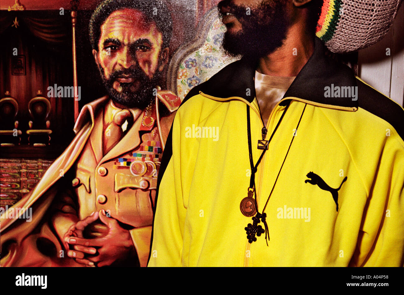 Rasta in Puma top in Kingston Jamaica Stock Photo - Alamy