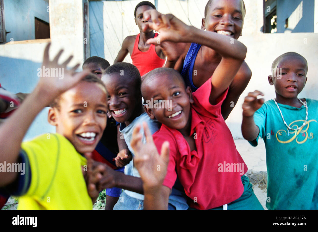 Kids in Waterhouse Kingston Jamaica Stock Photo Alamy
