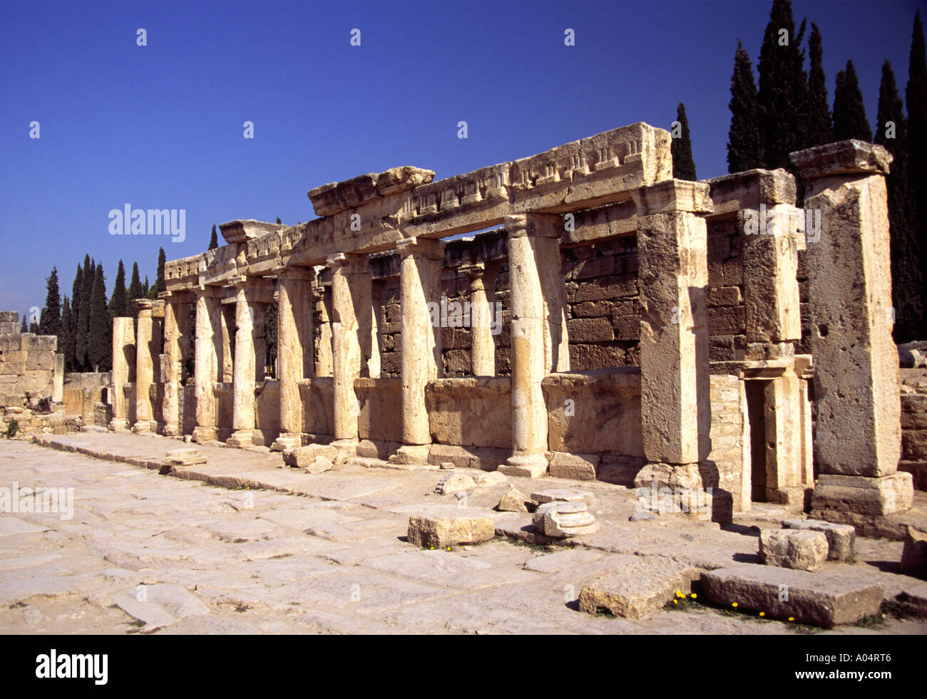 ruins of a Latrine on Frontinus Avenue, Hierapolis,turkey Stock Photo
