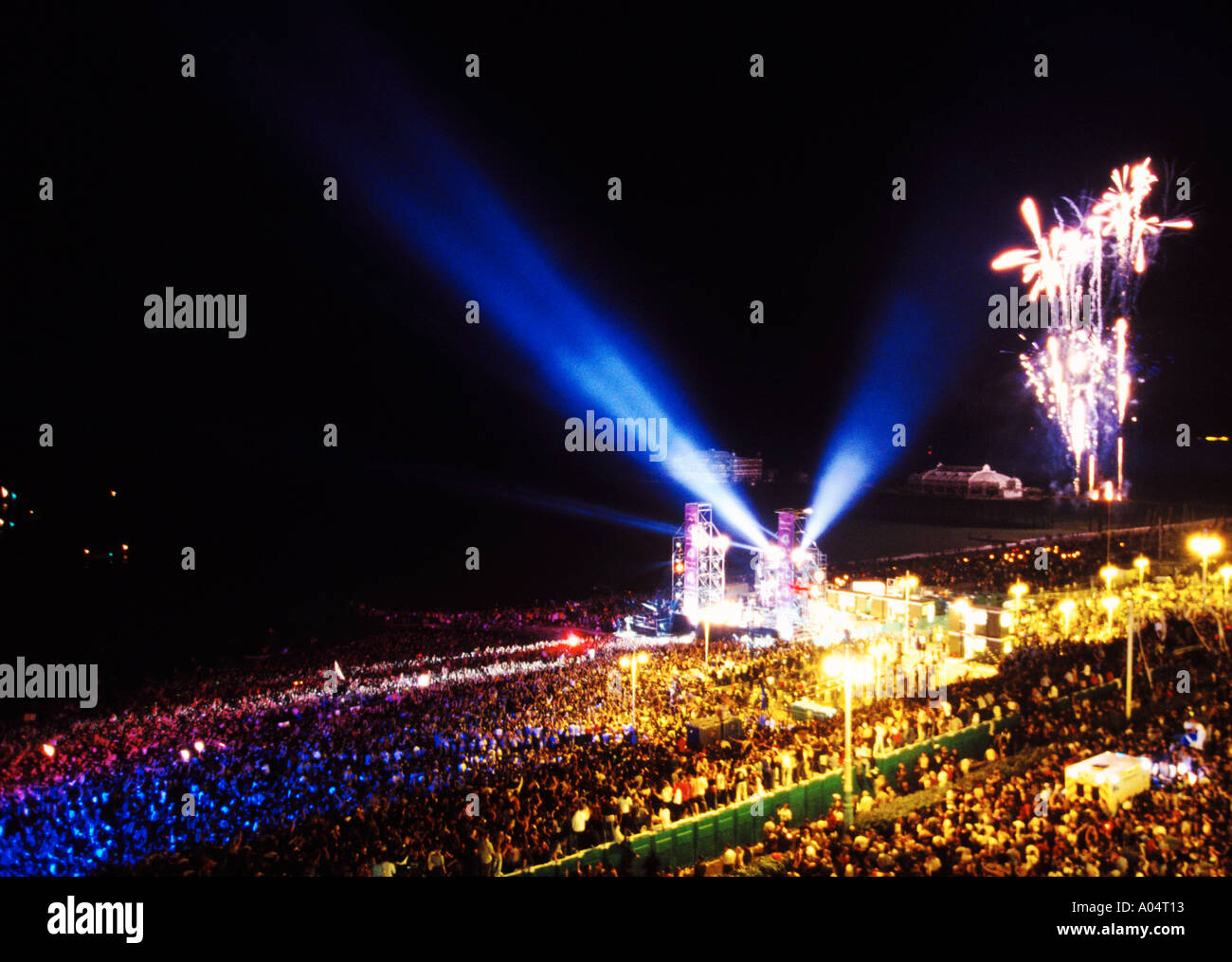 Fireworks at the Big Beach Boutique Brighton Stock Photo Alamy