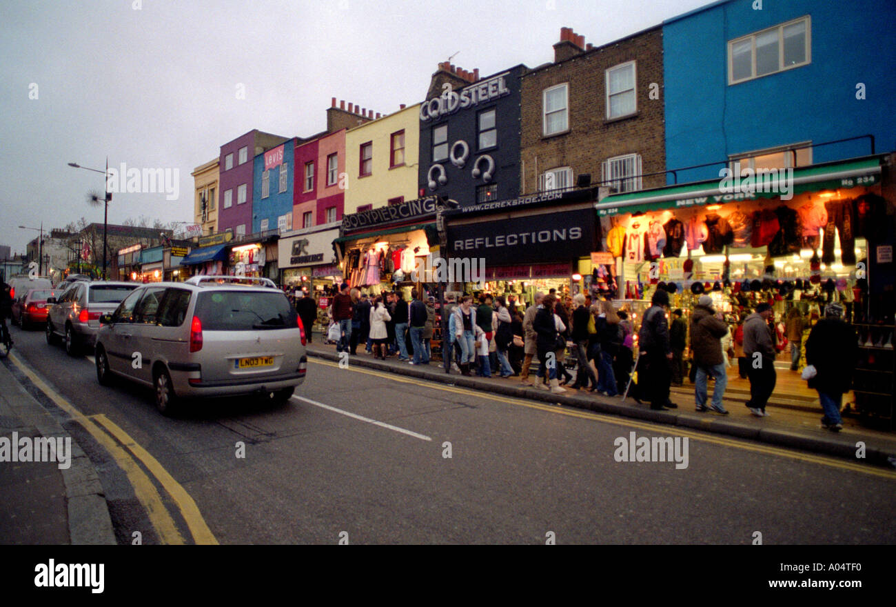 People shopping at Camden Market in north London. Stock Photo