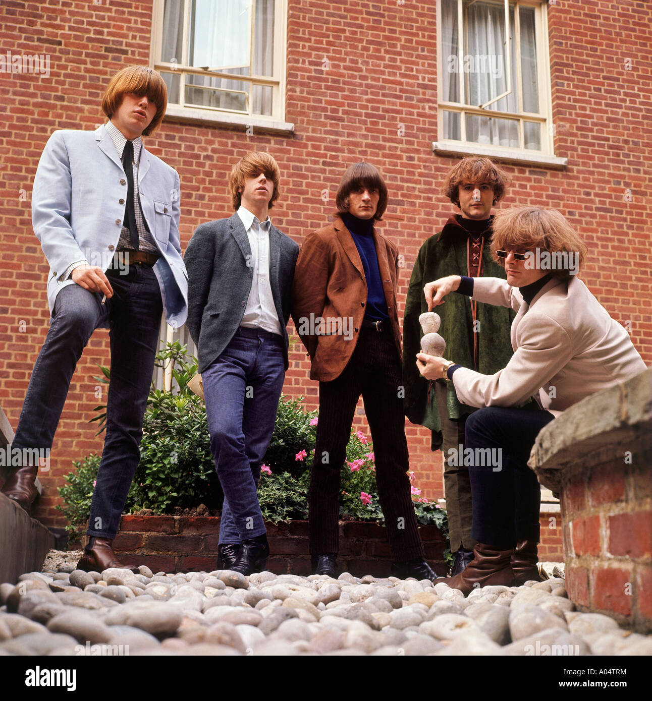 BYRDS  US pop group in 1964 with the original lineup - see Description below for details Stock Photo