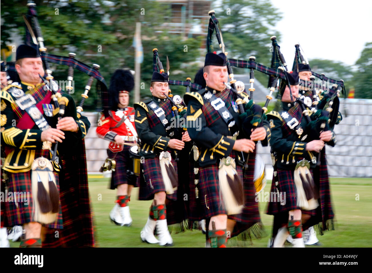 Pipes Drums band called the Royal Scots Dragoon Guards performing at