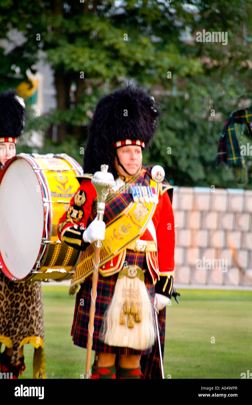 Pipes Drums band called the Royal Scots Dragoon Guards performing at