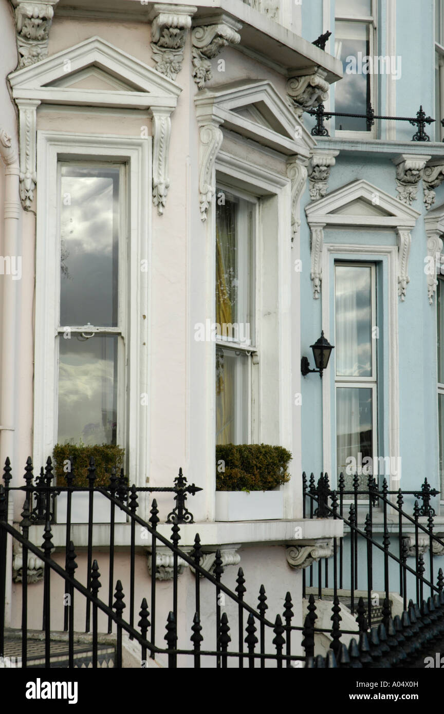 Victorian terraced houses on Cheyne Walk Chelsea London England Stock