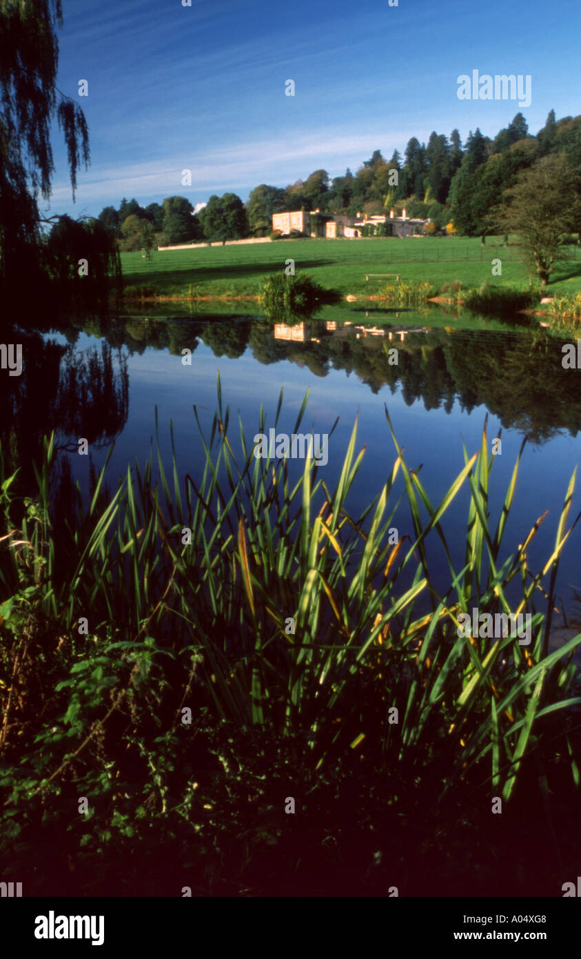 Killerton House and lake near Exeter Devon UK Stock Photo