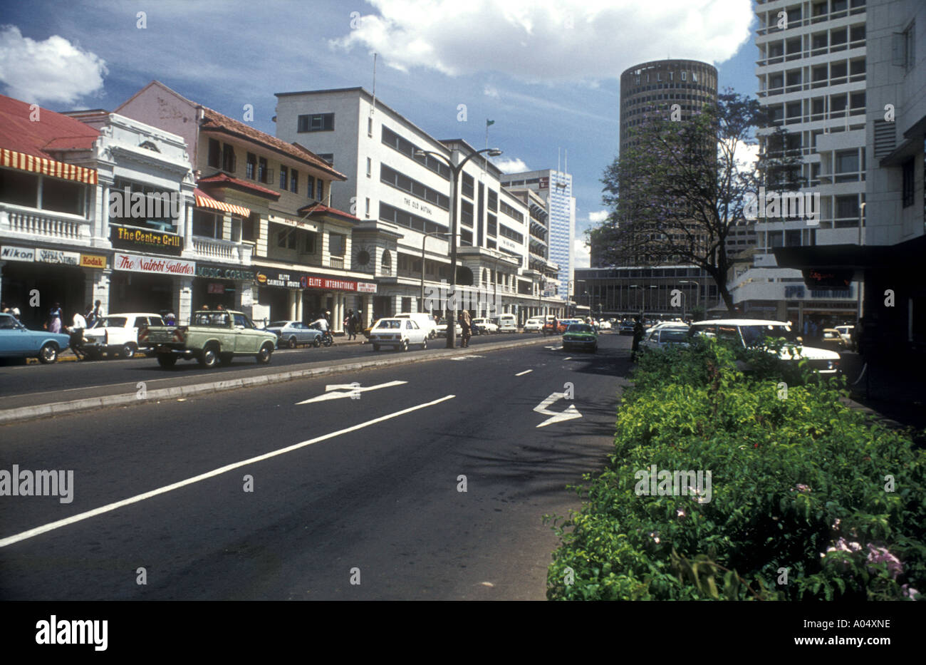 Kimathi Street Nairobi Kenya East Africa The Round Tower At The End - 