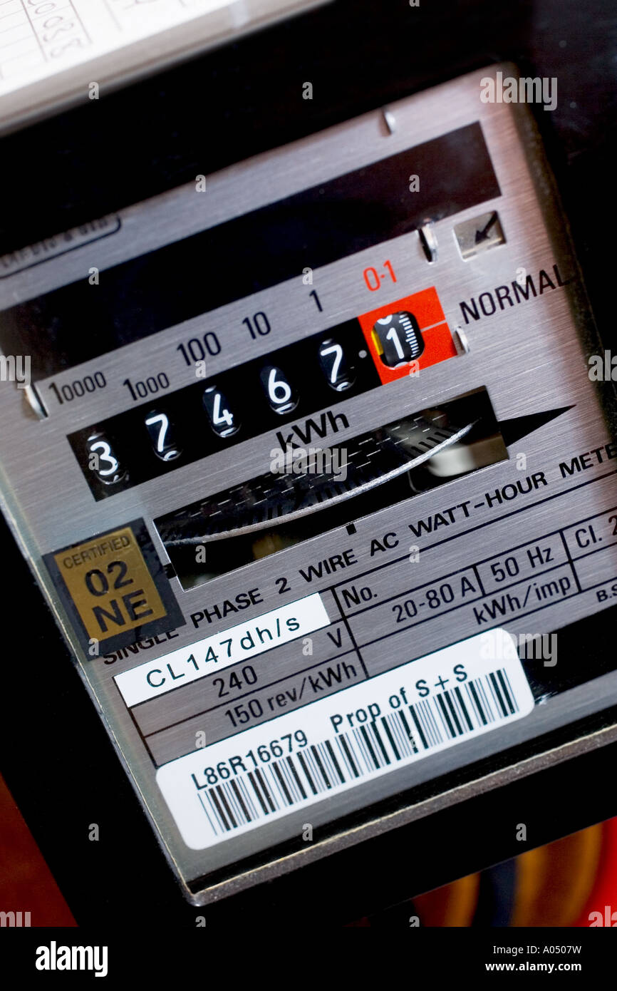 Electricity Meter England great Britain UK Stock Photo Alamy