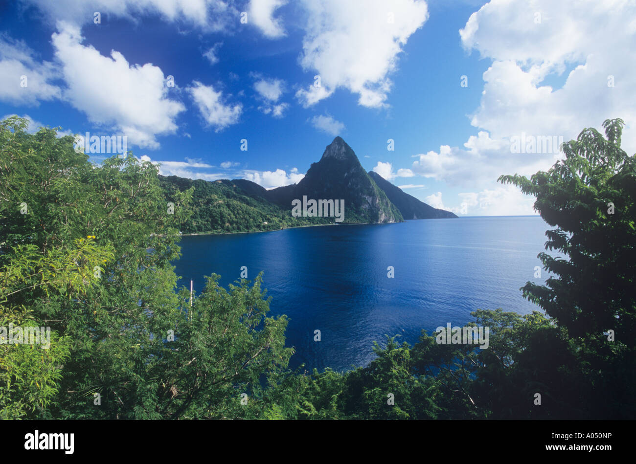 The Pitons St Lucia Stock Photo Alamy