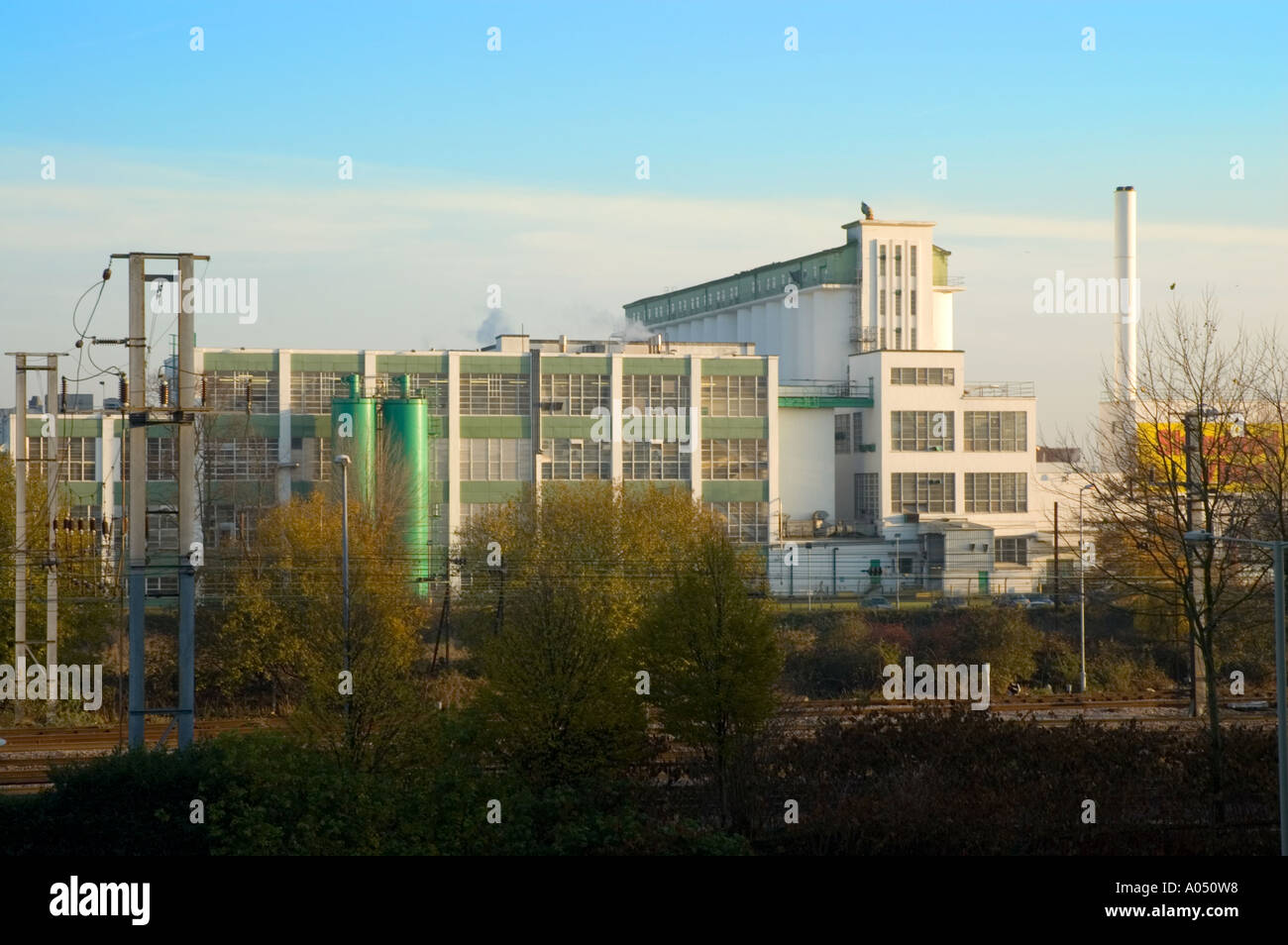 Exterior of breakfast cereal factory Welwyn Garden City Hertfordshire