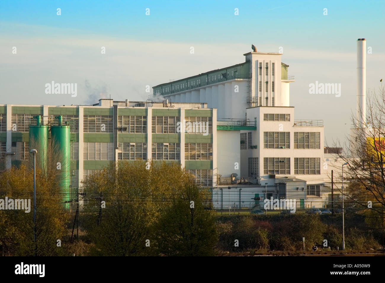 Exterior of breakfast cereal factory Welwyn Garden City Hertfordshire