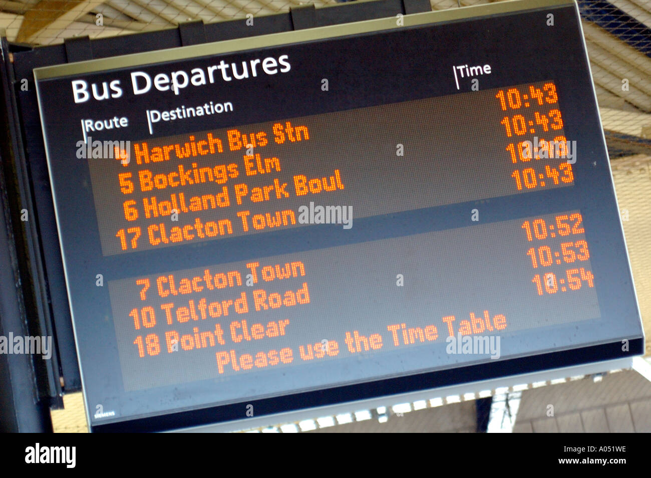 Bus Timings Hi res Stock Photography And Images Alamy