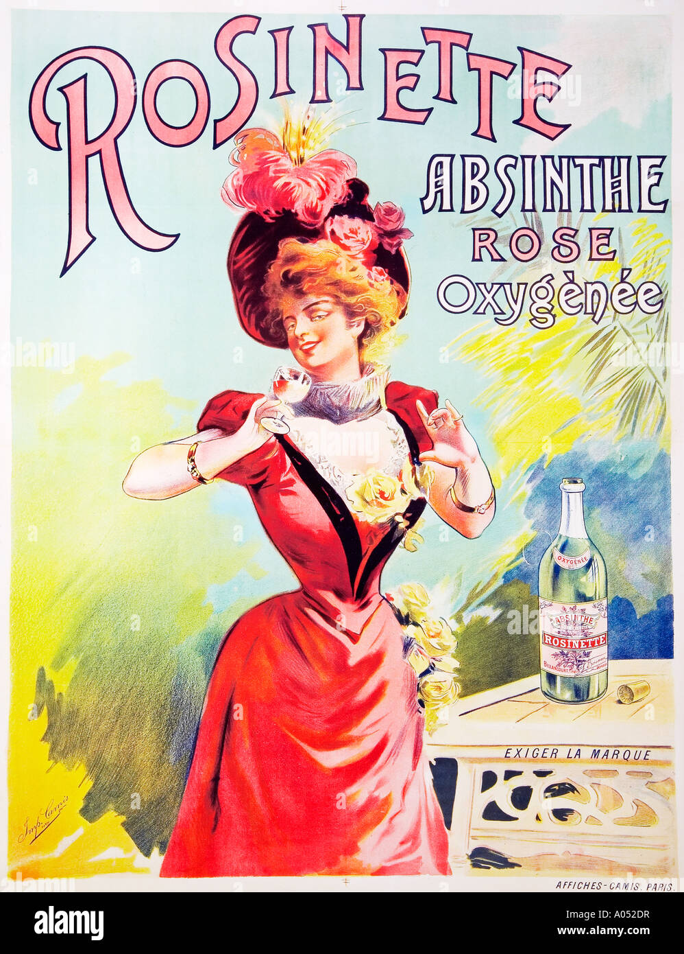 Rosinette Absinthe Poster Stock Photo