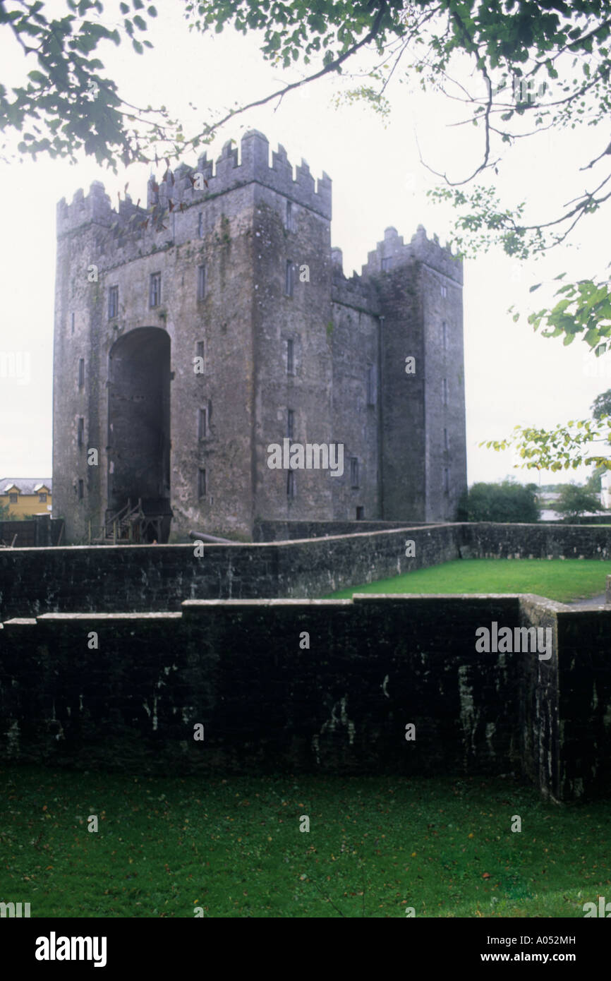 Life in Ireland castle at Bunratty Castle grounds in Ennis Ireland Stock Photo