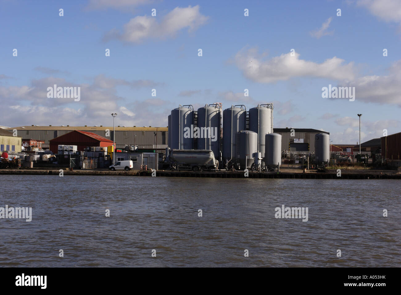 Gas tanks, Great yarmouth harbour Stock Photo Alamy