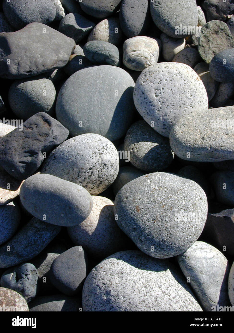 River rock used for landscaping Stock Photo Alamy