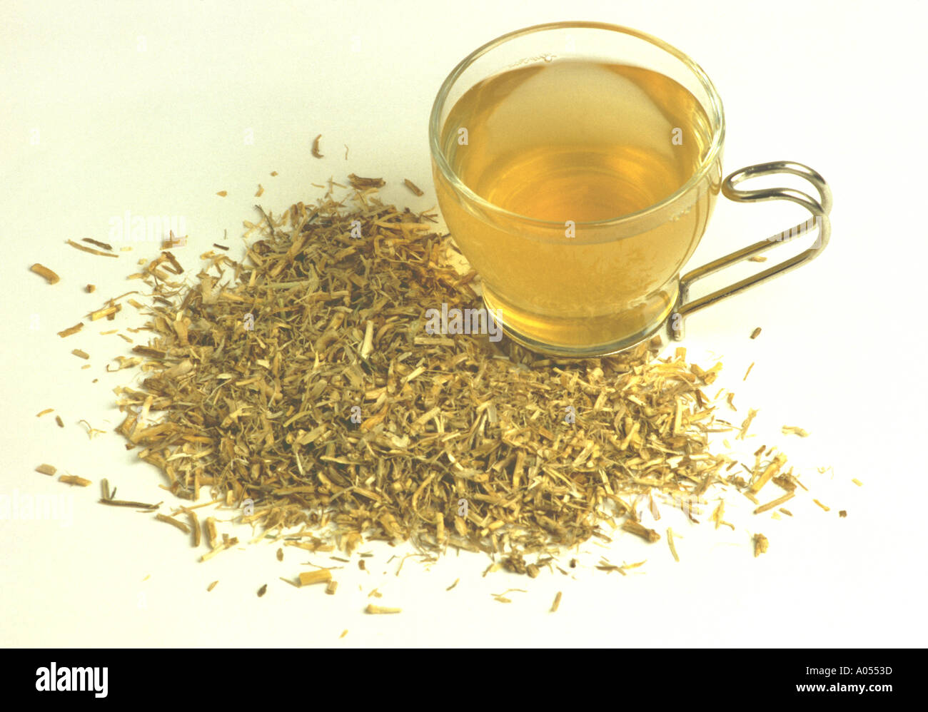 couch grass root tea elymus repens medicinal plant Stock Photo