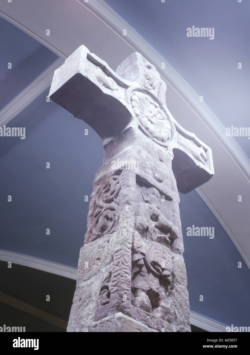 dh Ruthwell cross RUTHWELL DUMFRIES Stone cross with biblical carving