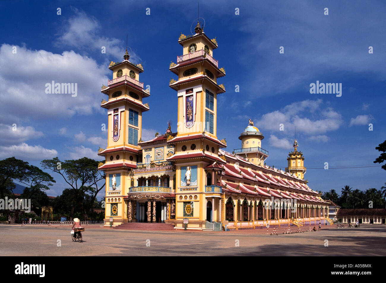 Tah Ninh, Cao Dai Great Temple, Day Stock Photo