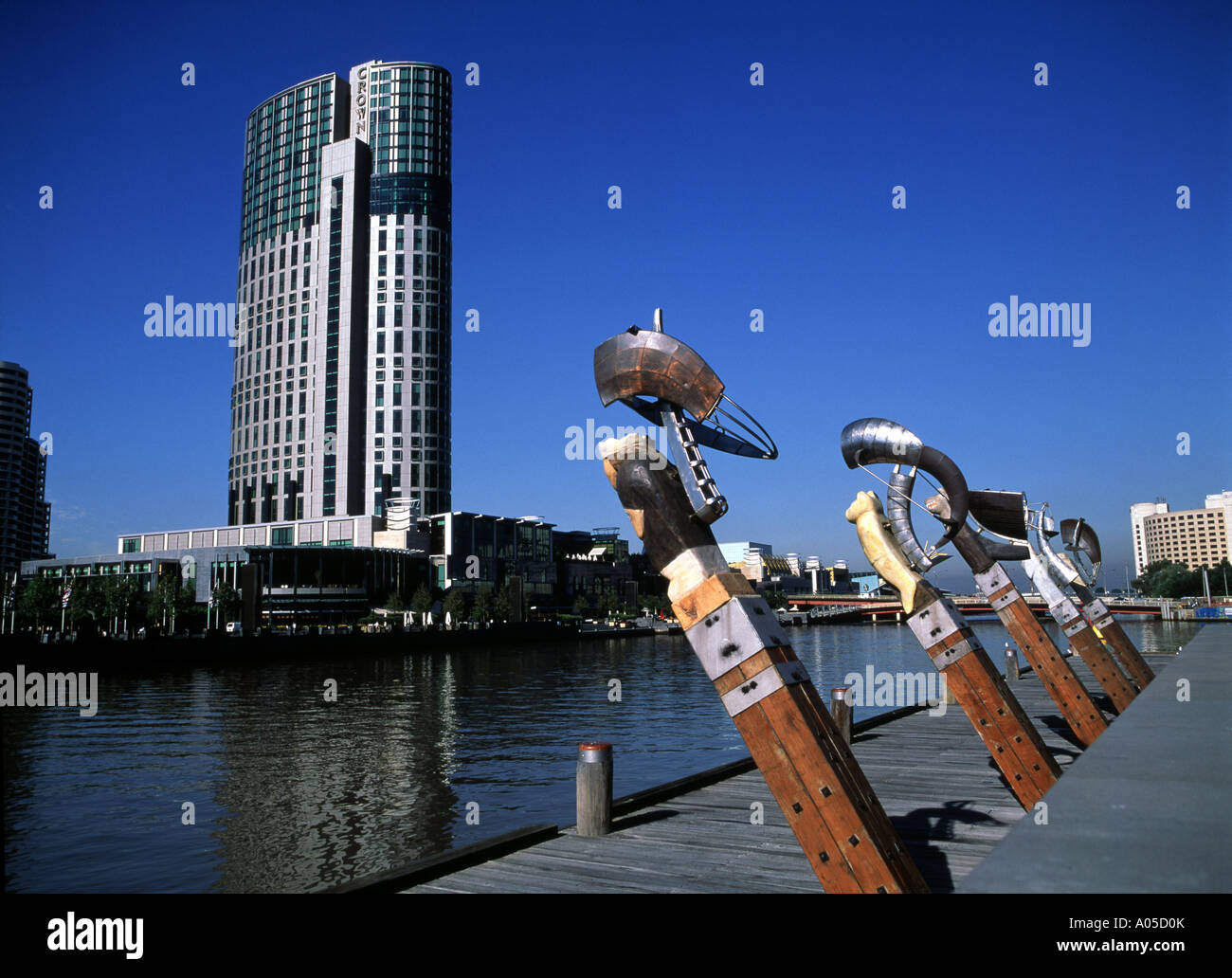 Melbourne South Bank Crown Casino Stock Photo