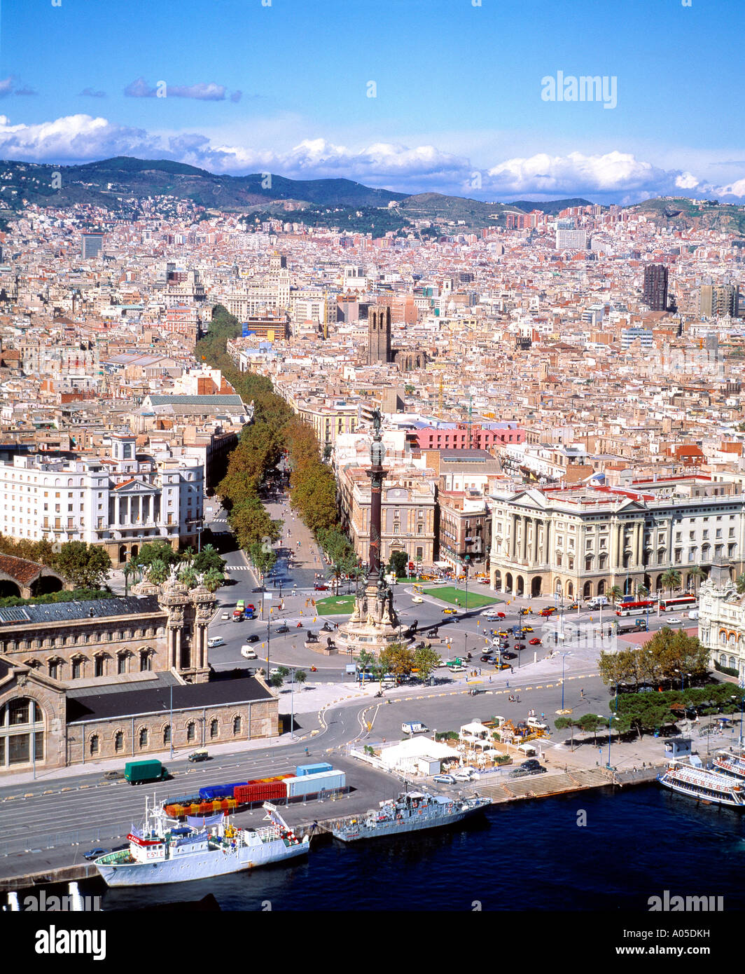 Barcelona city view aerial hi-res stock photography and images - Alamy