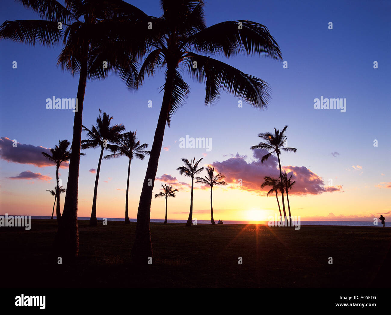 Sunset beach oahu hi-res stock photography and images - Alamy