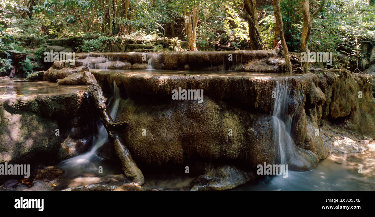 Thailand Erawan National Park Kanchanaburi waterfall Stock Photo
