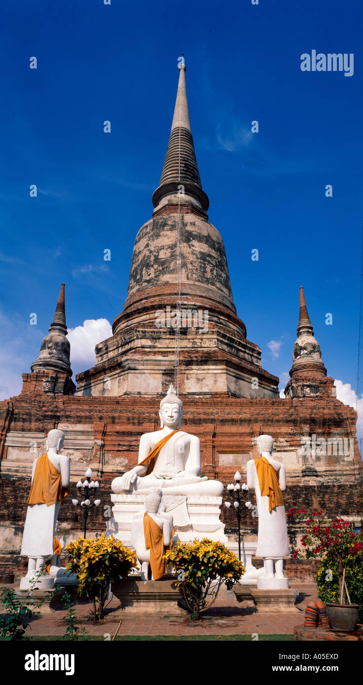 Thailand Ayutthaya Temple Buddha Stock Photo