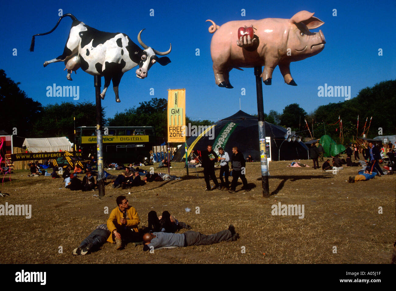 Glastonbury festival England Britain UK Stock Photo