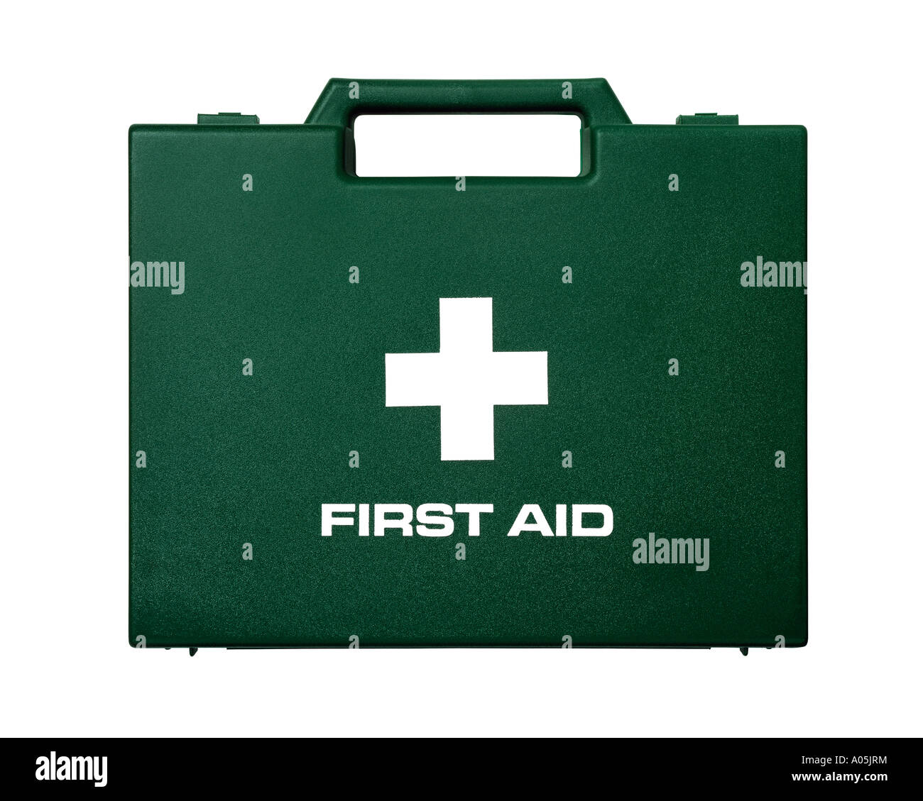 A cut out shot of a green first aid box Stock Photo