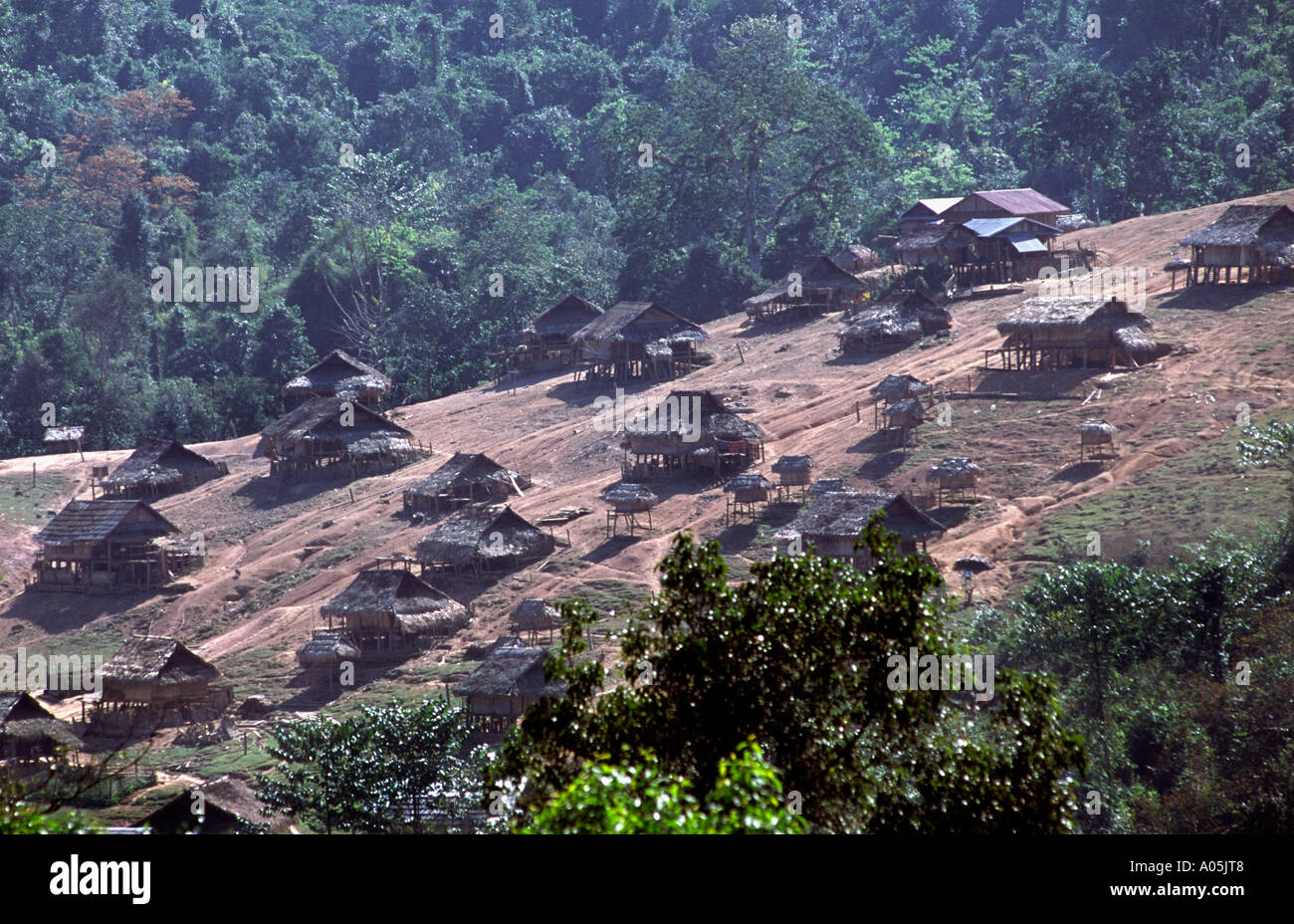 Akha Village. Muang Sing District, Luang Nam Tha, Laos Stock Photo - Alamy