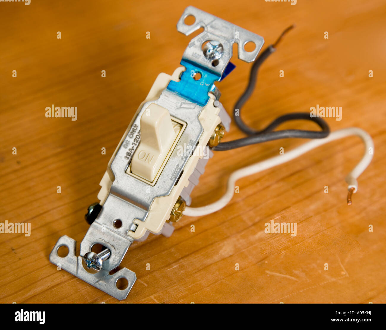 An electrical switch and wires Stock Photo Alamy