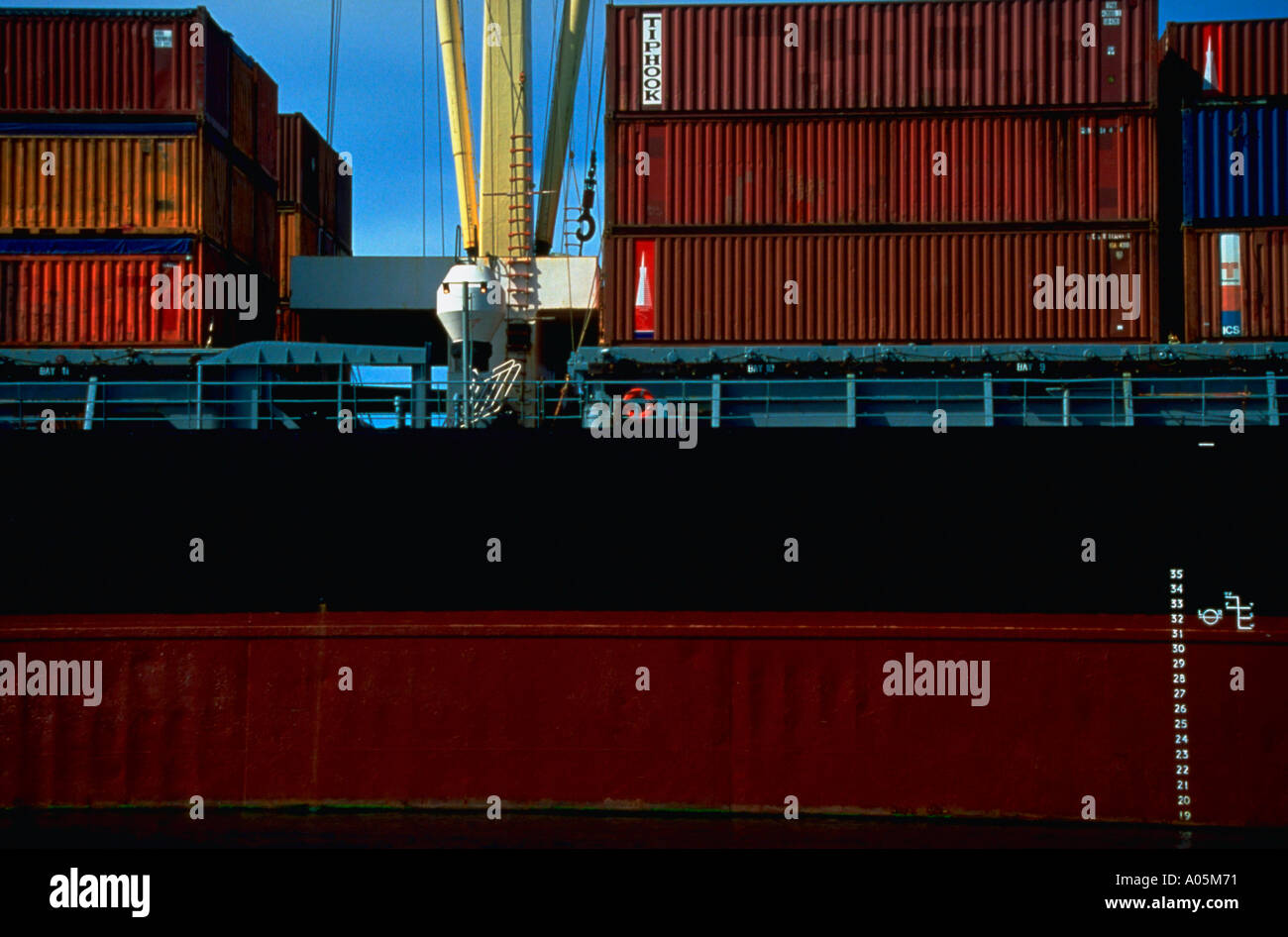 A cargo container ship docked at Prince Wharf Nassau Bahamas Stock Photo Alamy